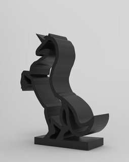 unicorn phone stand easy printing support free 3d print model - Mito3D