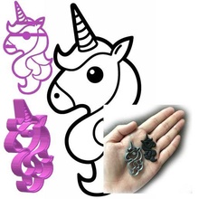 unicorn polymer clay cutters - cookie cutter jewellery making tools jewelry organic stamp earrings butterfly accessories mold fashion stl shape 3d print model - Mito3D
