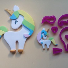 unicorn pony fondant cutter edible pastes cold porcelain ceramics home paste ceramic 3d print model - Mito3D