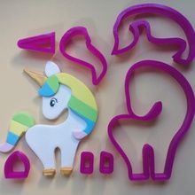 unicorn pony horse fondant cutter edible pasta cold porcelain ceramic home paste 3d print model - Mito3D