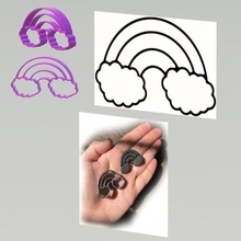 Licorne arc ciel polymère argile coupeurs biscuit coupeur bijoux fabrication outils biologique timbre 3d print model - Mito3D