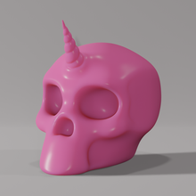 unicorn skull art ornament decorative display 3d print model - Mito3D
