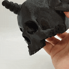unicorn skull art horn wings domos3d stl printable print 3d print model - Mito3D