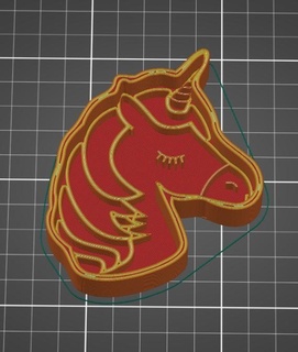unicorno sapone muffa animali cavallo ninjaflex Aperto viso Fai 3d print model - Mito3D
