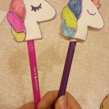 unicornio recuerdo lápiz deco pastel 3d print model - Mito3D