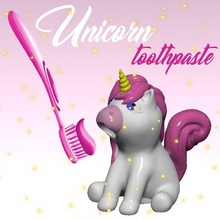 unicorn toothpaste paste tooth pretty cute unicornio magician magic brush brushing 3d print model - Mito3D