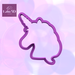 unicornio barbie cutter - unicorn cookie cutting cookies mass 3d print model - Mito3D