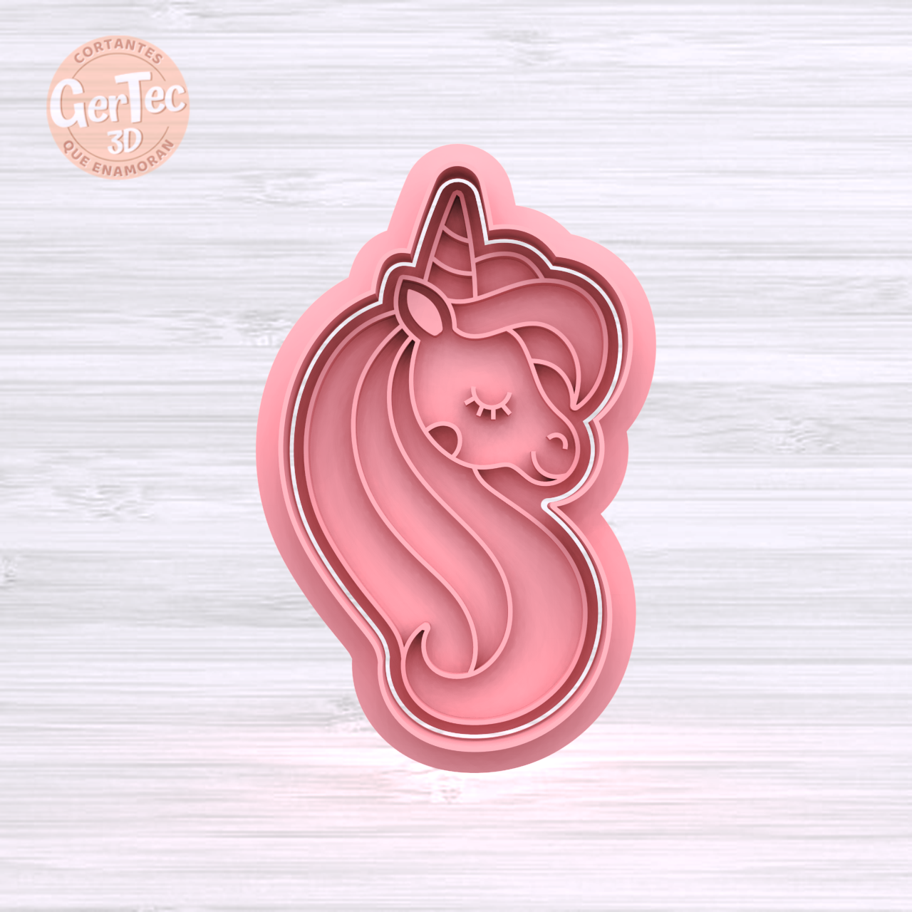unicornio cortador sello Galleta princesas princesa masa galletas frío porcelana cerámica 3D print model - Mito3D