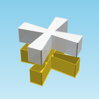 unidentified cross 0063 nestable box v2 thing 3d print model - Mito3D