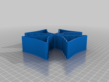 unidentified cross 00cc nestable box v2 thing 3d print model - Mito3D