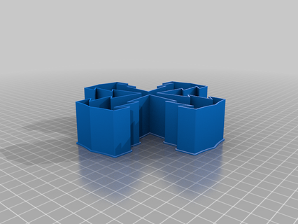 unidentified cross 00d0 nestable box v2 thing 3d print model - Mito3D
