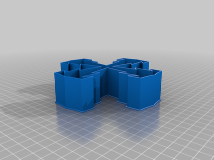 unidentified cross 00d0 nestable box v2 thing  3d print model - Mito3D