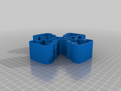 unidentified cross 00d1 nestable box v2 thing 3d print model - Mito3D