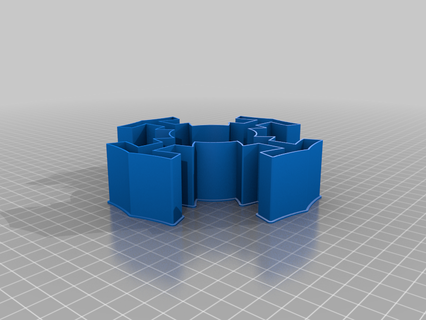 unidentified cross 00de nestable box v2 thing 3d print model - Mito3D
