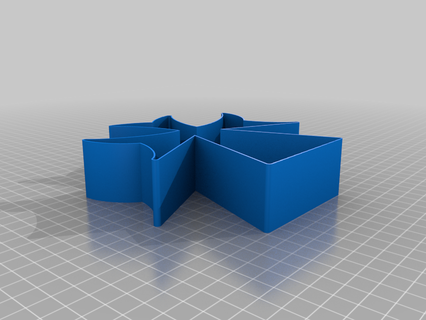 unidentified cross 00f4 nestable box v2 thing 3d print model - Mito3D