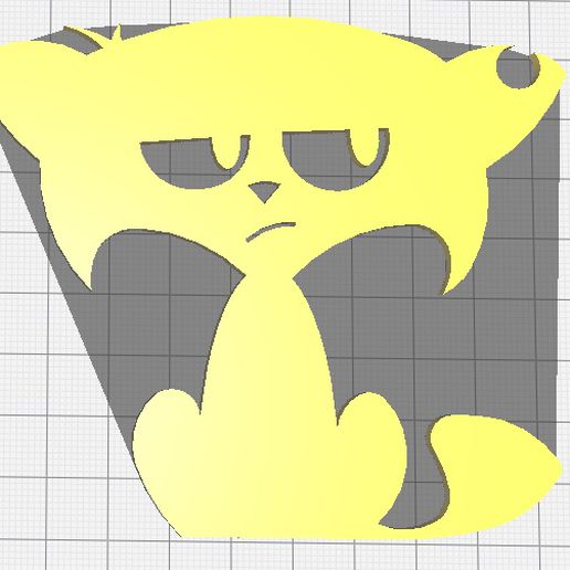 unimpressed mad cat 3D print model - Mito3D