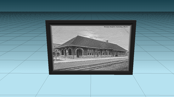 union depot railroad train station c1912 nightlight cover dust 3d print model - Mito3D