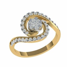 uniq diamond ring details jewelry 3d print model - Mito3D