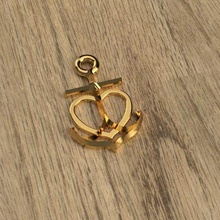 unique anchored christ heart cross anchor 3d necklace stl model pendant file jewelry christian 3d print model - Mito3D