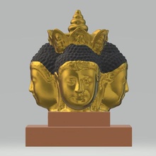 unique buddha head thai style art base decoration desk top cnc tibet 3d print model - Mito3D
