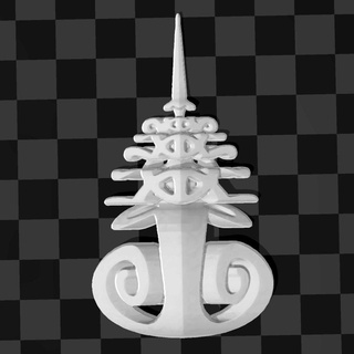 unico pendente ornamento arredamento orecchino arte 3d print model - Mito3D