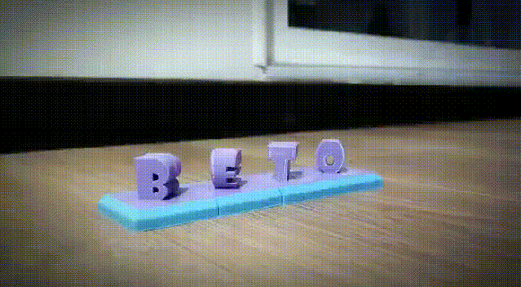 único personalizado letras equipo paquete 3d impreso anamórfico texto firmar nombre etiqueta fuente juguetón chasquido prensa ajuste alfabeto frase eslogan mensaje personal 3d print model - Mito3D