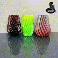 unique spirale vase ensemble 3 dessins Accueil maison vasemode art décoration décor conception Créatif spiralé facile impression fleur moderne Facile plantes bureau 3d print model - Mito3D