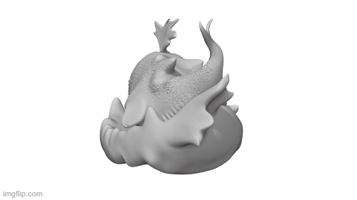 unique l'eau baleine figurine 3d print model - Mito3D