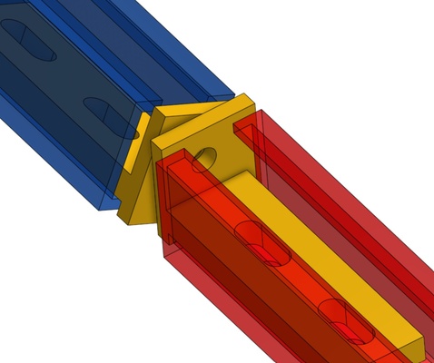 unistrut 360 swivel linear adapter strut standard tools 3d print model - Mito3D