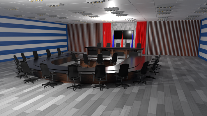 united nations security council conference room un unitednations securitycouncil ambassador general assembly meet 3d print model - Mito3D