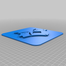 univ Wisconsin eau claire square Dicke Platte tool 3d-drucken 3d print model - Mito3D