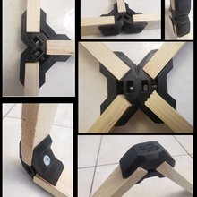 universale assemblaggio connettori attrezzo attraversare angolo t shape scaffali mobilia plastica morsetti universali montaggio 3d print model - Mito3D