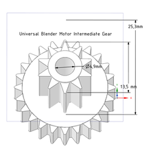 universale miscelatore motore intermedio Ingranaggio attrezzo mixer velocità robot mano apparecchio piccolo 3d print model - Mito3D