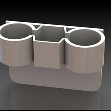 universal car seat mug holders 2 versions gadget holder divider storage 3d print model - Mito3D
