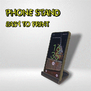 universal easy print phone stand vertical horizontal Gadget soporte telefono movil to 3d print model - Mito3D