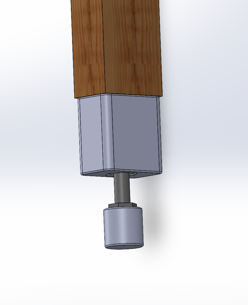 universal extensível suporte pata expansível trave grampo fixação perna pé ajustável 3D print model - Mito3D