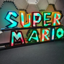 universale luce lettere super Mario font bloccare catena z 0 9 lettera leggera blockchain luminose supermario deco decorazione alfabeto 3d print model - Mito3D