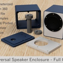 universal speaker box - cad gadget audio bluetooth diy electronics enclosure fusion 360 haut parleur lautsprecher loudspeaker step subwoofer 3d print model - Mito3D