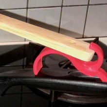 universale cucchiaio titolare - casa accessorio aiuto il cucina strumenti pot casseruola cucchiai da supporto strumento e sala pranzo 3d print model - Mito3D