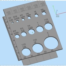 Universal Stahl Referenz Werkzeug Kaiserliche Spur Lineal Bolzen Größe 3d print model - Mito3D