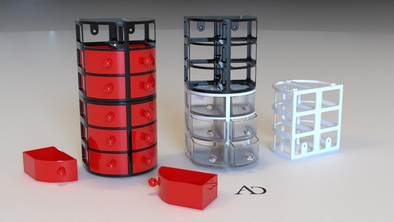 evrensel depolama Kutu Boite rangement evrensel 3d print model - Mito3D
