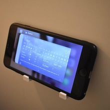 universal-Wand-Telefon holde home Halter design weiß pla Telefon stehen zu Hause stand iphone-Ständer iphone-Halter iphone 3d print model - Mito3D