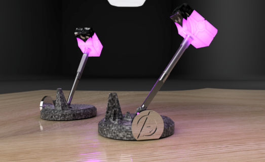universal weapon ronan lamp lampsxcults avengers led deco marvel children's bedroom office 3d print model - Mito3D