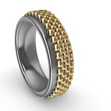 universe 20 jewelry ring milgrain 3d print model - Mito3D
