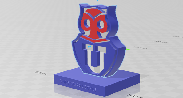 Università de chile trofeo gadget vincere 3d print model - Mito3D