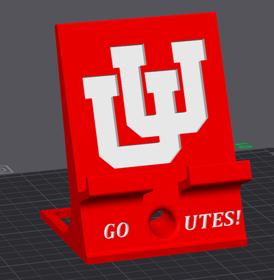 université of utah utes téléphone titulaire soutien ncaa pac 12 pac12 mobile smartphone tablette 3d print model - Mito3D