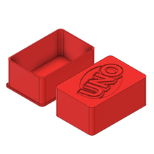 uno Karte Spiel Box Spiele Karten Fall Mantel Lager 3d print model - Mito3D