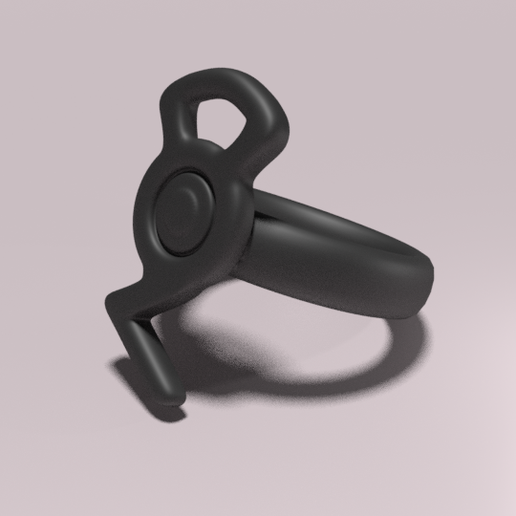 unown anillo 3D print model - Mito3D