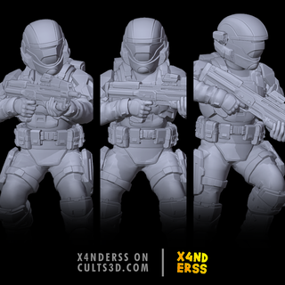 unsc odst marine army solder space trooper miniature unofficial halo wargaming miniatures miniature halo reach halo infinite halo unsc odst marine army solder space trooper  3d print model - Mito3D