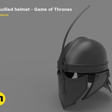 unsullied helmet game worm unsulied toy thrones movie metal helm grayworm gray got gameofthrones emperor costume cosplay black army armor accessories 3d print model - Mito3D
